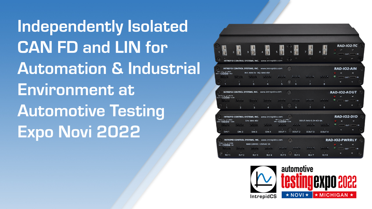 Independently Isolated CAN FD & LIN for Automation & Industrial Env at Automotive Testing Expo 2022